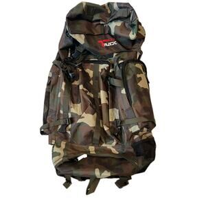 Triple Gear Track XXL Top Loading Camo Backpack 65L